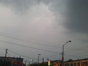 Cloudy Skies at the Corner of 36th & Falls Road in Hampden