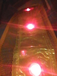 LED Lights on a Reflective Band Zipping Around Hampden