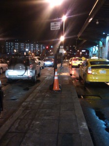 Cars and Taxis Lined Up Outside Baltimore's Penn Station