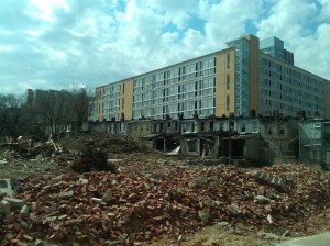 Demolition on Castle Street in East Baltimore
