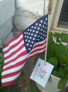 American Flag at Covington & East Barney