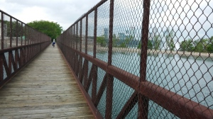 Crossing a Bridge Along the Niagara Parkway Near The Falls